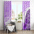 Hawaiian Tapa Window Curtain Traditional Vintage Pattern Violet LT05 - Polynesian Pride