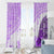 Hawaiian Tapa Window Curtain Traditional Vintage Pattern Violet LT05 - Polynesian Pride