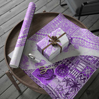 Hawaiian Tapa Wrapping Paper Traditional Vintage Pattern Violet LT05 - Polynesian Pride
