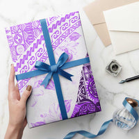 Hawaiian Tapa Wrapping Paper Traditional Vintage Pattern Violet LT05 - Polynesian Pride