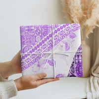 Hawaiian Tapa Wrapping Paper Traditional Vintage Pattern Violet LT05 - Polynesian Pride