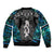 New Zealand Aotearoa Bomber Jacket Maori Taniwha Paua Shell