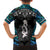 New Zealand Aotearoa Family Matching Off The Shoulder Long Sleeve Dress and Hawaiian Shirt Maori Taniwha Paua Shell