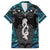 New Zealand Aotearoa Family Matching Off The Shoulder Long Sleeve Dress and Hawaiian Shirt Maori Taniwha Paua Shell