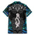 New Zealand Aotearoa Family Matching Off The Shoulder Long Sleeve Dress and Hawaiian Shirt Maori Taniwha Paua Shell