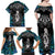 New Zealand Aotearoa Family Matching Off Shoulder Maxi Dress and Hawaiian Shirt Maori Taniwha Paua Shell