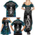 New Zealand Aotearoa Family Matching Summer Maxi Dress and Hawaiian Shirt Maori Taniwha Paua Shell