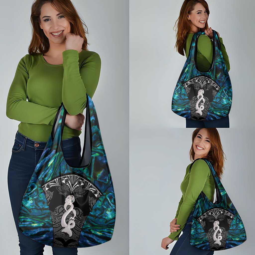 New Zealand Aotearoa Grocery Bag Maori Taniwha Paua Shell LT05 - Polynesian Pride