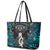 New Zealand Aotearoa Leather Tote Bag Maori Taniwha Paua Shell