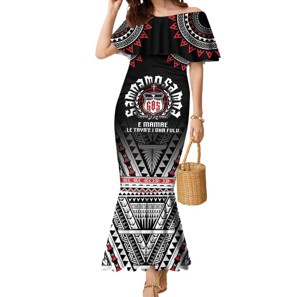 Personalised Samoa Black Saturday Mermaid Dress Samoa For Samoans LT05 Women Black - Polynesian Pride