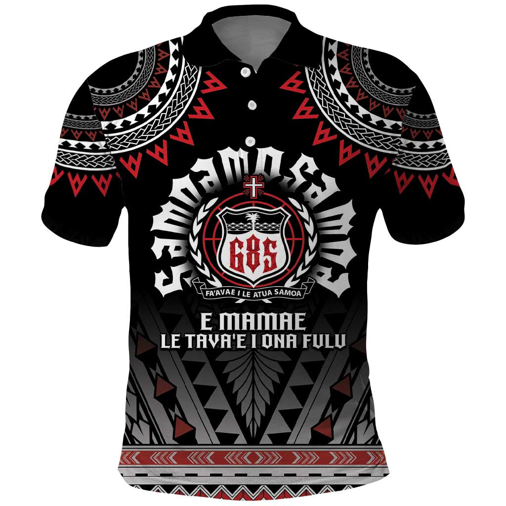 Personalised Samoa Black Saturday Polo Shirt Samoa For Samoans LT05 Black - Polynesian Pride