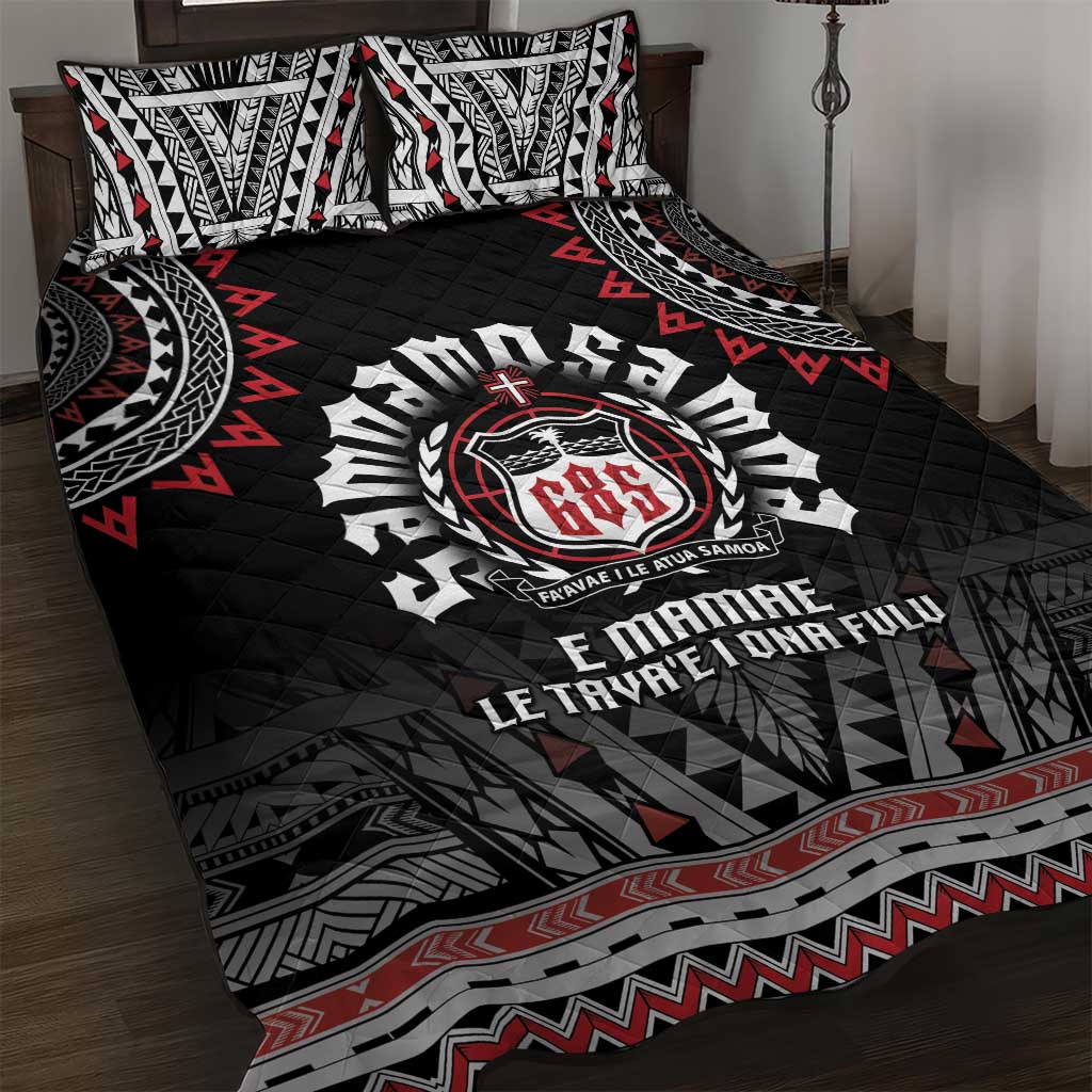 Samoa Black Saturday Quilt Bed Set Samoa For Samoans LT05 Black - Polynesian Pride