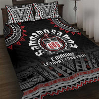 Samoa Black Saturday Quilt Bed Set Samoa For Samoans LT05 Black - Polynesian Pride