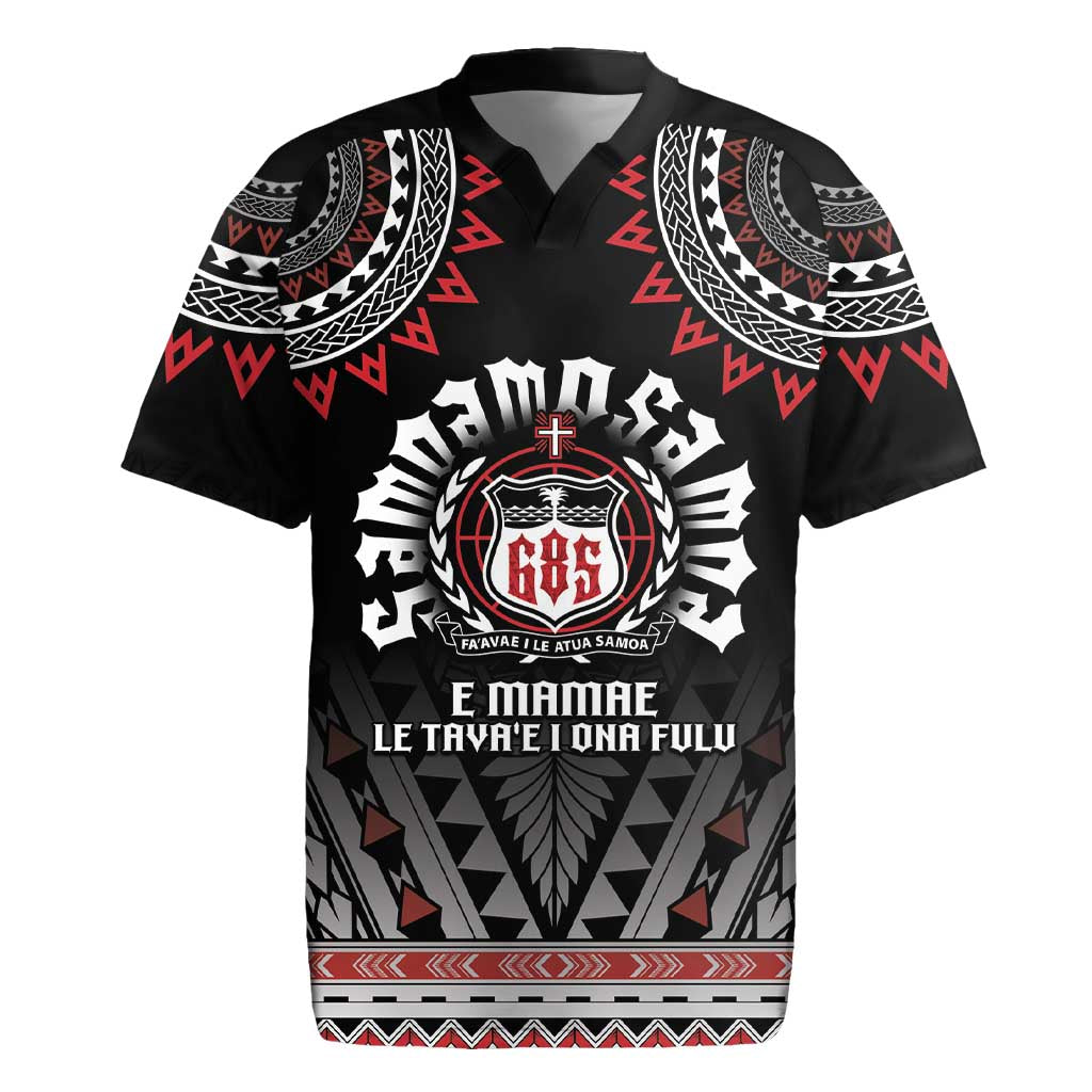 Personalised Samoa Black Saturday Rugby Jersey Samoa For Samoans LT05 Black - Polynesian Pride