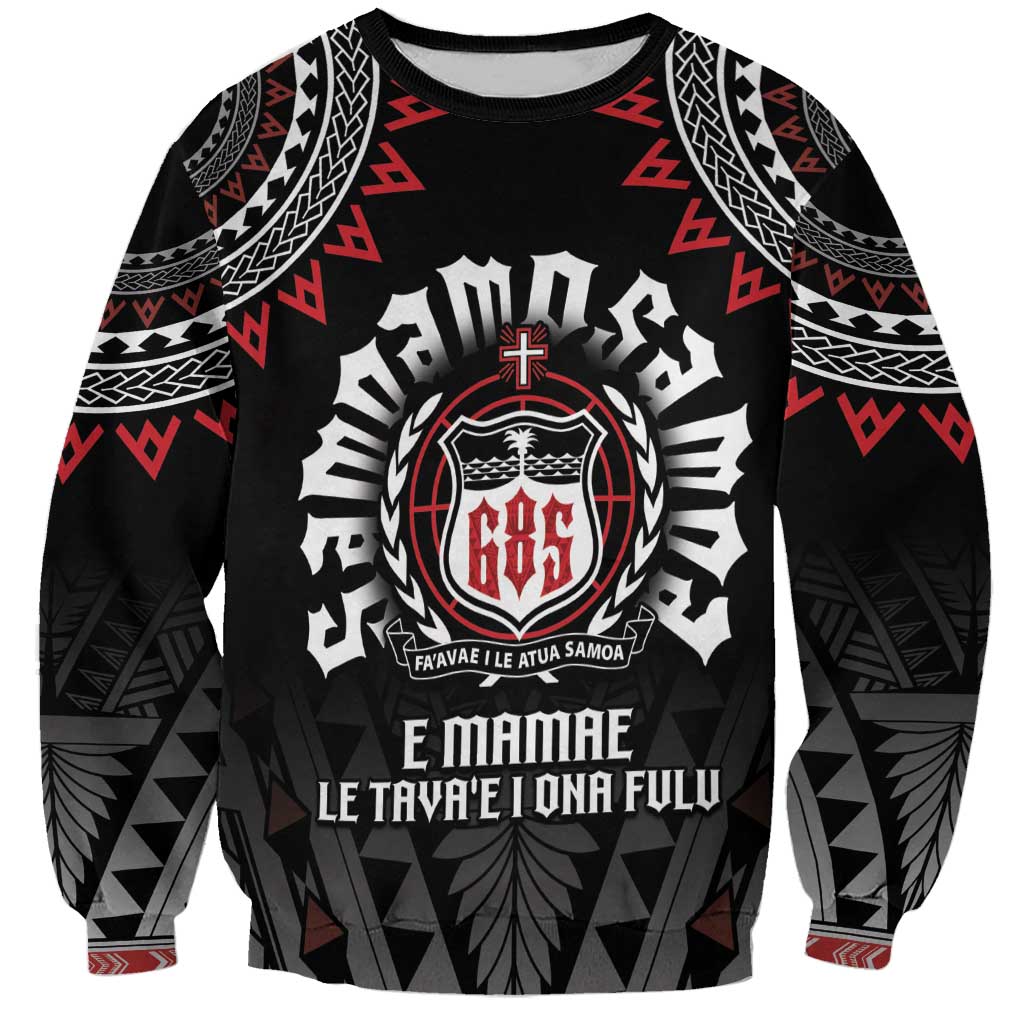 Personalised Samoa Black Saturday Sweatshirt Samoa For Samoans LT05 Unisex Black - Polynesian Pride