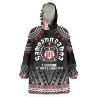 Personalised Samoa Black Saturday Wearable Blanket Hoodie Samoa For Samoans LT05 One Size Black - Polynesian Pride