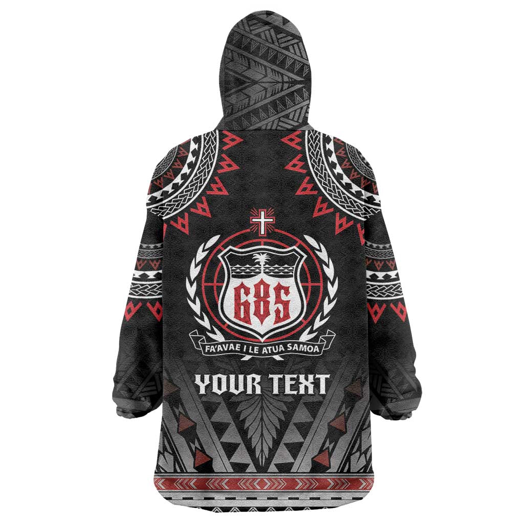 Personalised Samoa Black Saturday Wearable Blanket Hoodie Samoa For Samoans LT05 - Polynesian Pride