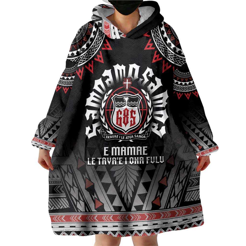 Personalised Samoa Black Saturday Wearable Blanket Hoodie Samoa For Samoans LT05 - Polynesian Pride