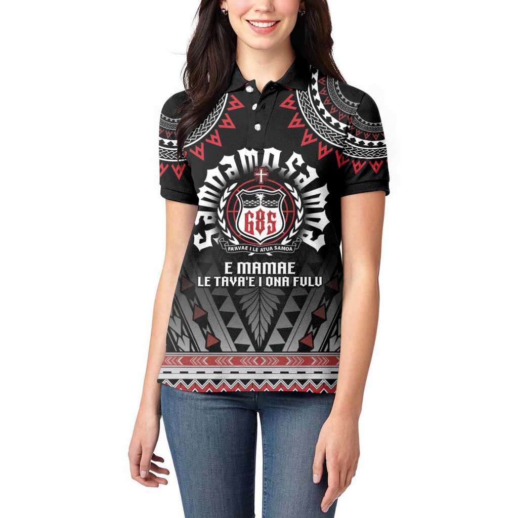 Personalised Samoa Black Saturday Women Polo Shirt Samoa For Samoans LT05 - Polynesian Pride