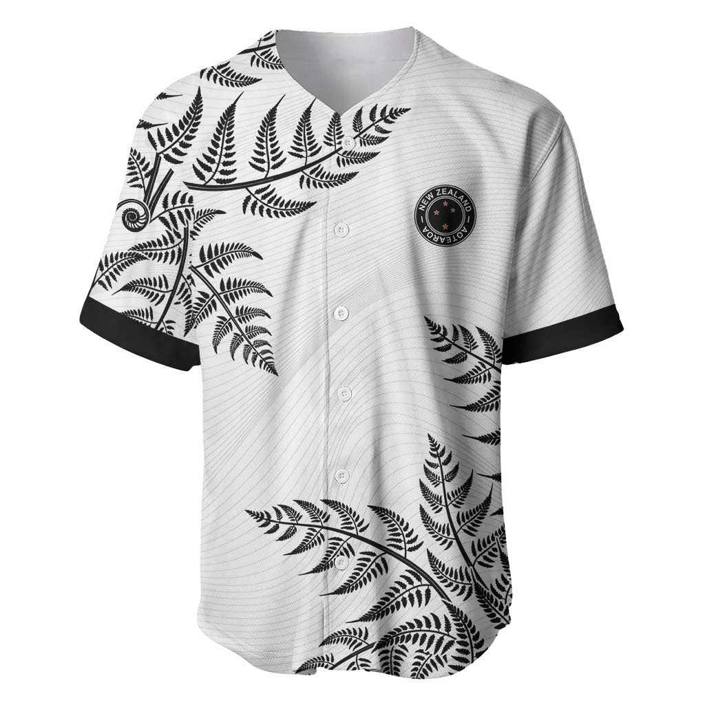 Custom New Zealand Football Baseball Jersey Aotearoa Pride LT05 White - Polynesian Pride