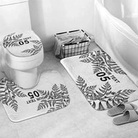 Custom New Zealand Football Bathroom Set Aotearoa Pride LT05 Mat Set Only (3 pcs) One Size White - Polynesian Pride