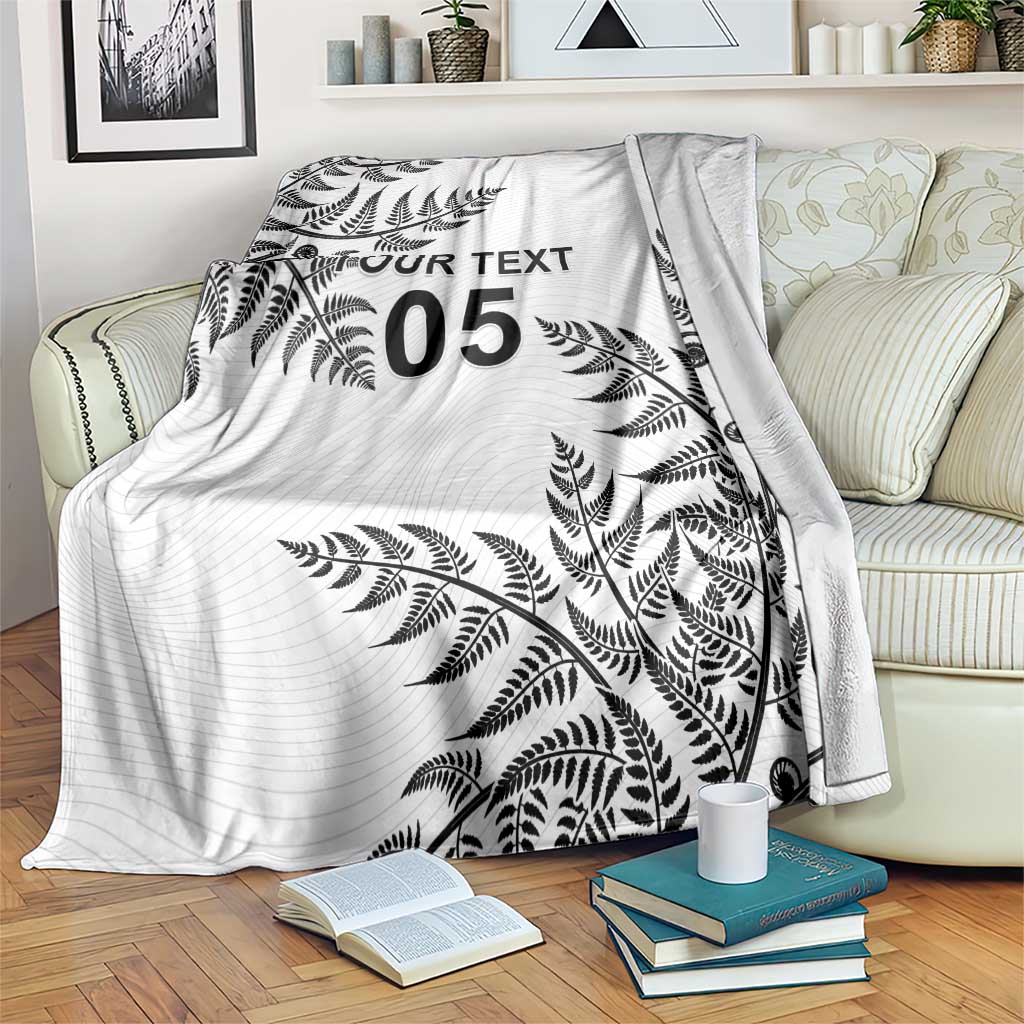 Custom New Zealand Football Blanket Aotearoa Pride LT05 White - Polynesian Pride