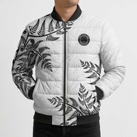 Custom New Zealand Football Bomber Puffer Jacket Aotearoa Pride LT05 - Polynesian Pride