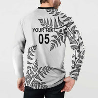 Custom New Zealand Football Button Sweatshirt Aotearoa Pride LT05 - Polynesian Pride