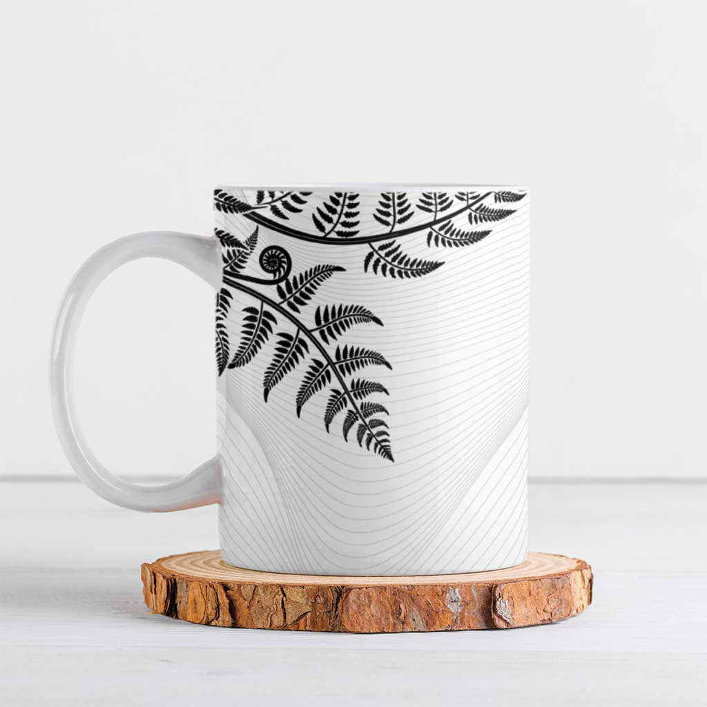 Custom New Zealand Football Ceramic Mug Aotearoa Pride LT05 White - Polynesian Pride
