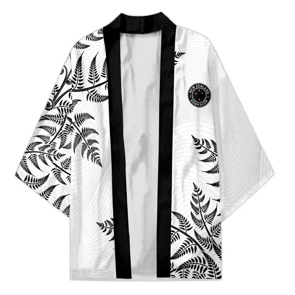 Custom New Zealand Football Kimono Aotearoa Pride LT05 Unisex White - Polynesian Pride