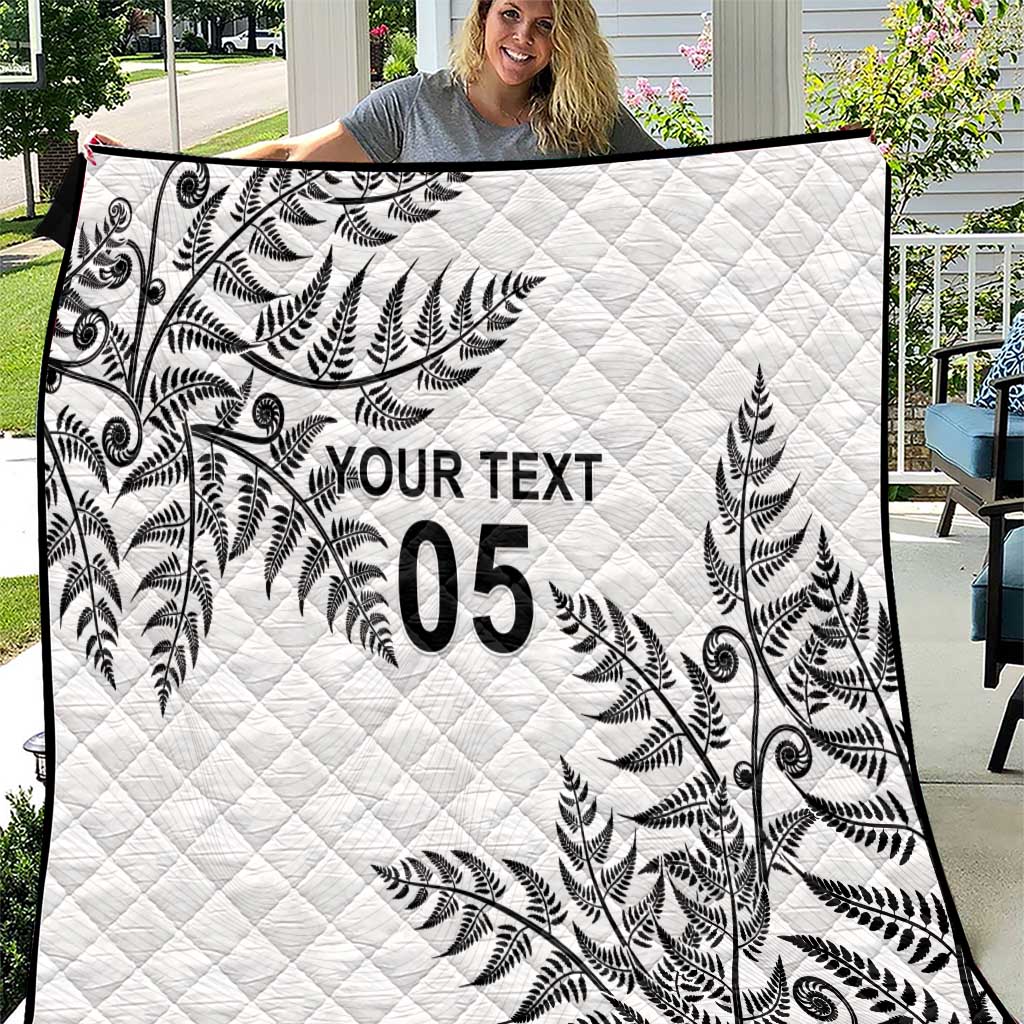 Custom New Zealand Football Quilt Aotearoa Pride LT05 White - Polynesian Pride