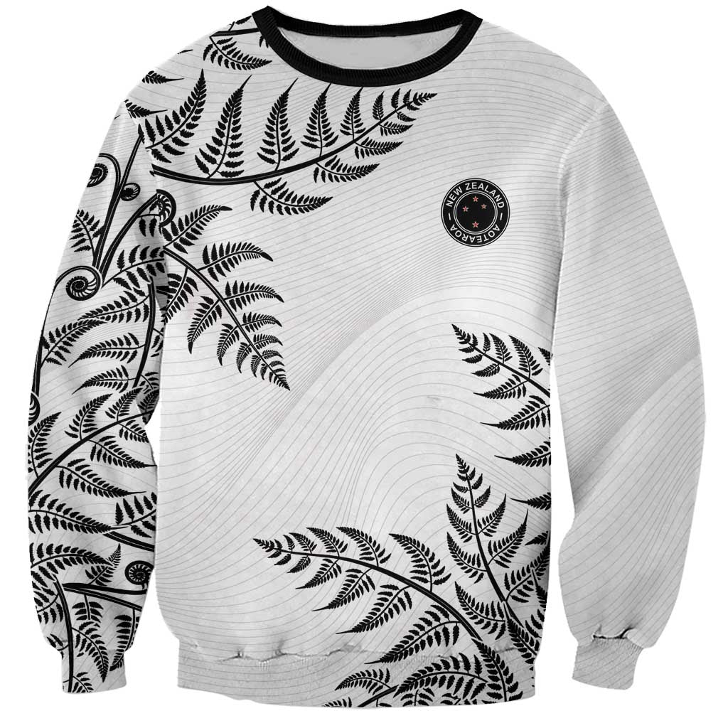 Custom New Zealand Football Sweatshirt Aotearoa Pride LT05 Unisex White - Polynesian Pride