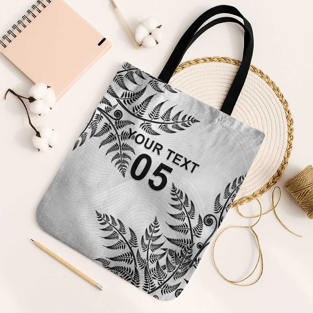 Custom New Zealand Football Tote Bag Aotearoa Pride LT05 Black Strap One Size White - Polynesian Pride