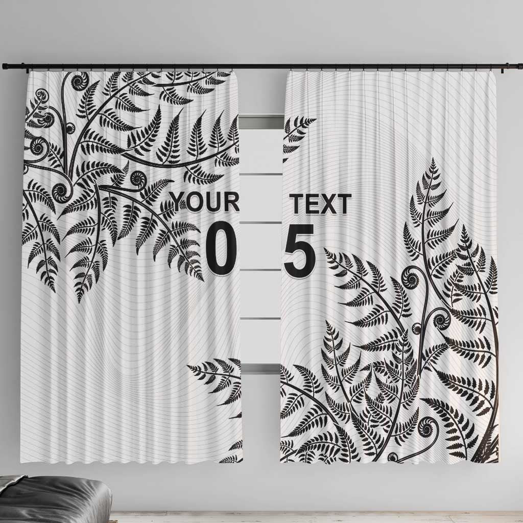 Custom New Zealand Football Window Curtain Aotearoa Pride LT05 With Hooks White - Polynesian Pride