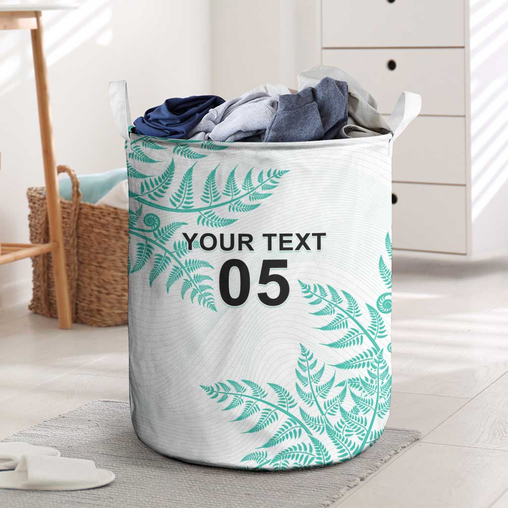 Custom New Zealand Football Laundry Basket Aotearoa Pride Aqua Version LT05 Aqua - Polynesian Pride