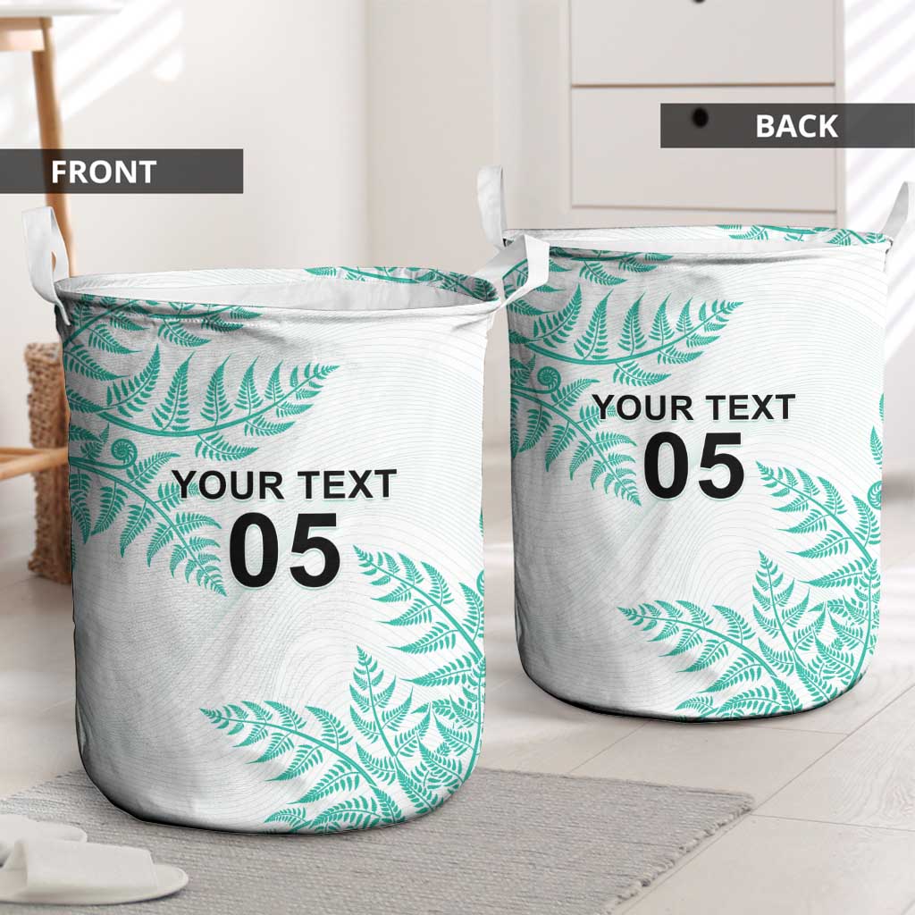 Custom New Zealand Football Laundry Basket Aotearoa Pride Aqua Version LT05 - Polynesian Pride