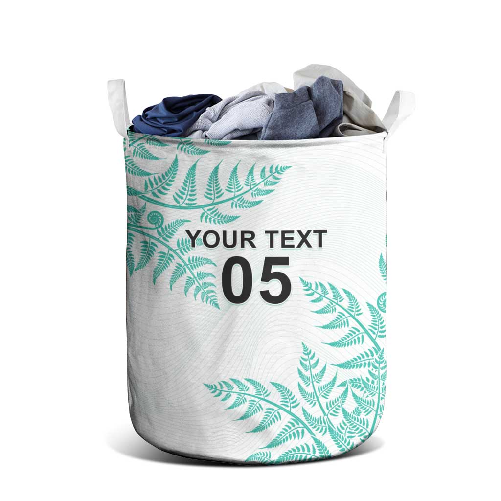 Custom New Zealand Football Laundry Basket Aotearoa Pride Aqua Version LT05 - Polynesian Pride