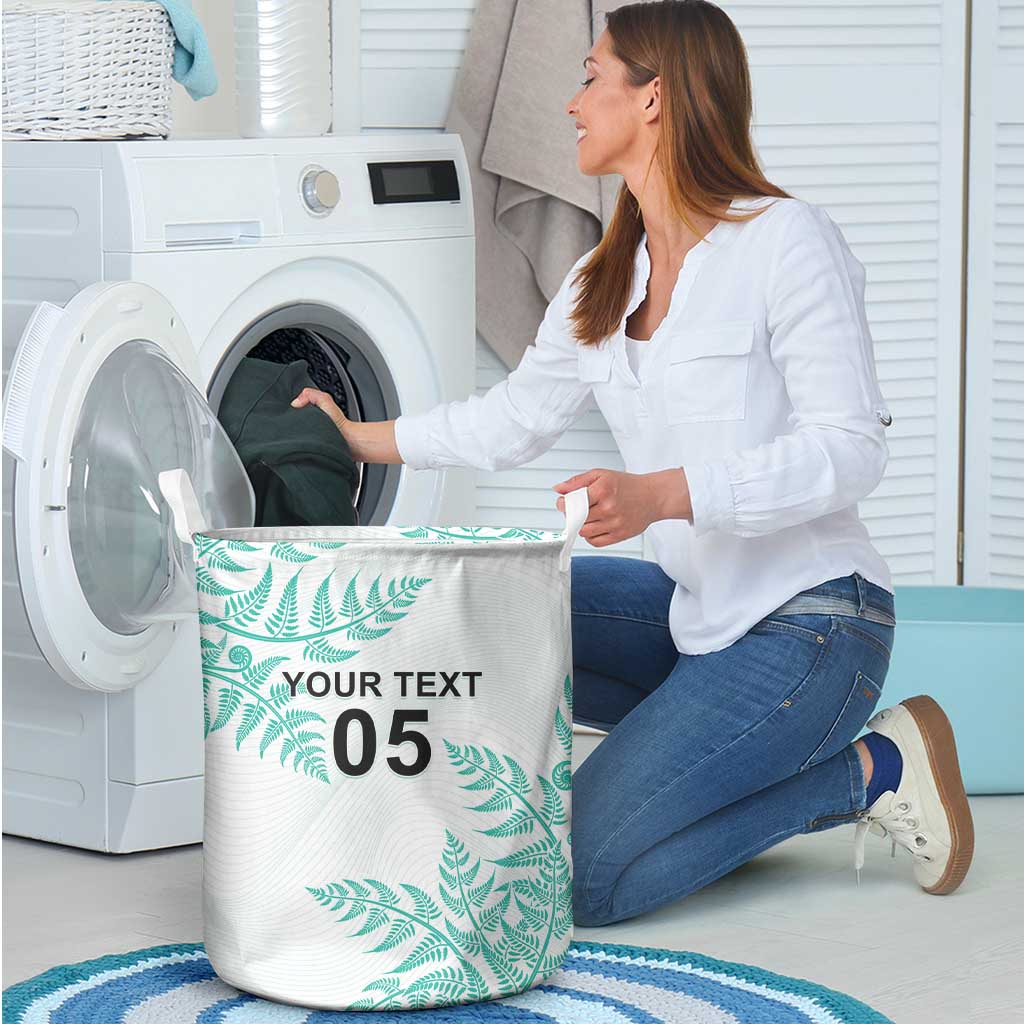 Custom New Zealand Football Laundry Basket Aotearoa Pride Aqua Version LT05 - Polynesian Pride