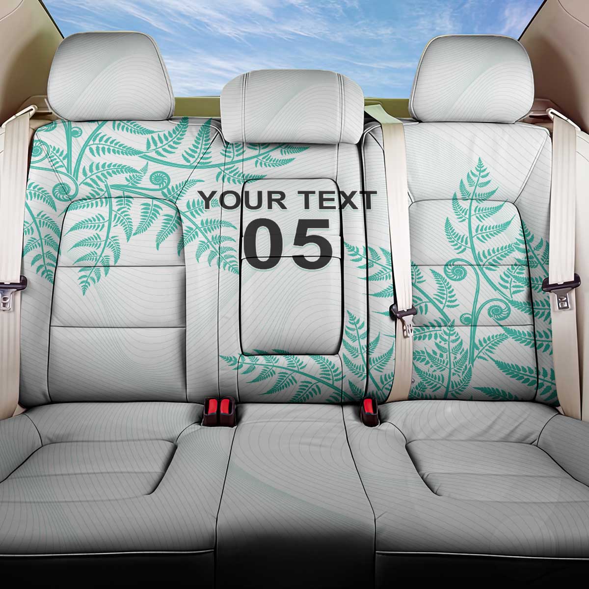 Custom New Zealand Football Back Car Seat Cover Aotearoa Pride Aqua Version LT05 One Size Aqua - Polynesian Pride