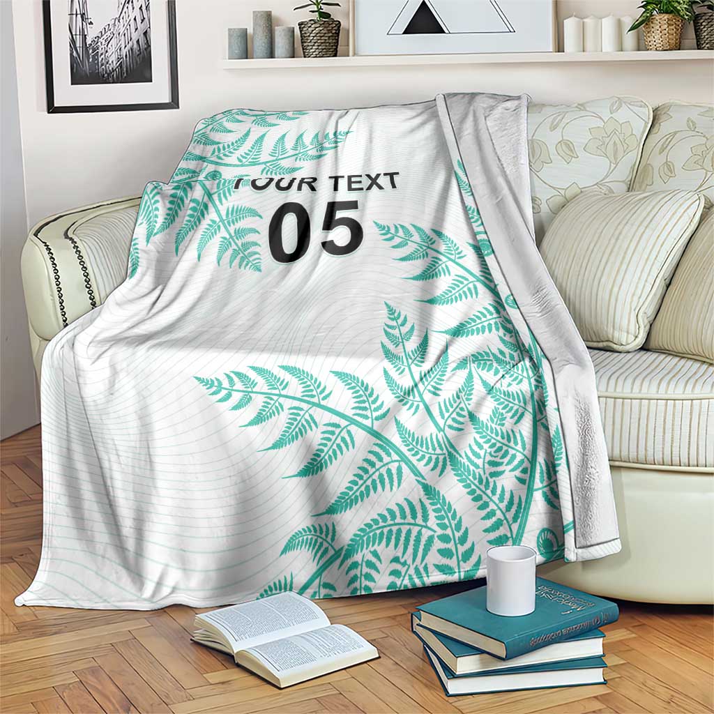 Custom New Zealand Football Blanket Aotearoa Pride Aqua Version LT05 Aqua - Polynesian Pride