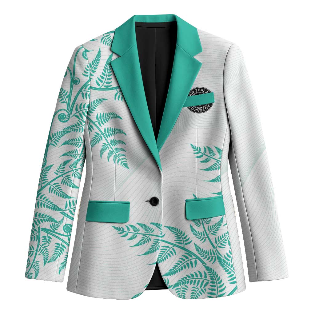 Custom New Zealand Football Blazer Aotearoa Pride Aqua Version LT05 Unisex Aqua - Polynesian Pride