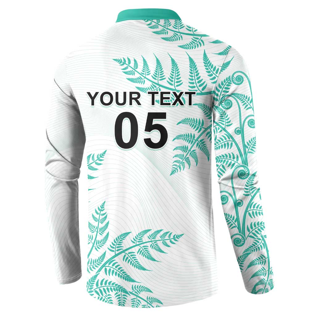 Custom New Zealand Football Button Sweatshirt Aotearoa Pride Aqua Version LT05 - Polynesian Pride