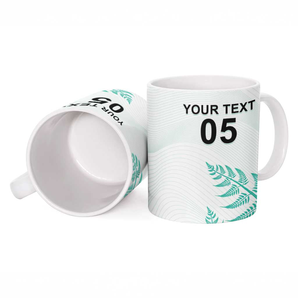 Custom New Zealand Football Ceramic Mug Aotearoa Pride Aqua Version LT05 - Polynesian Pride