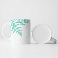 Custom New Zealand Football Ceramic Mug Aotearoa Pride Aqua Version LT05 - Polynesian Pride