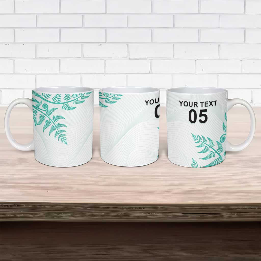 Custom New Zealand Football Ceramic Mug Aotearoa Pride Aqua Version LT05 - Polynesian Pride