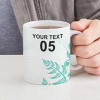 Custom New Zealand Football Ceramic Mug Aotearoa Pride Aqua Version LT05 - Polynesian Pride