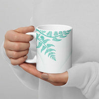 Custom New Zealand Football Ceramic Mug Aotearoa Pride Aqua Version LT05 - Polynesian Pride