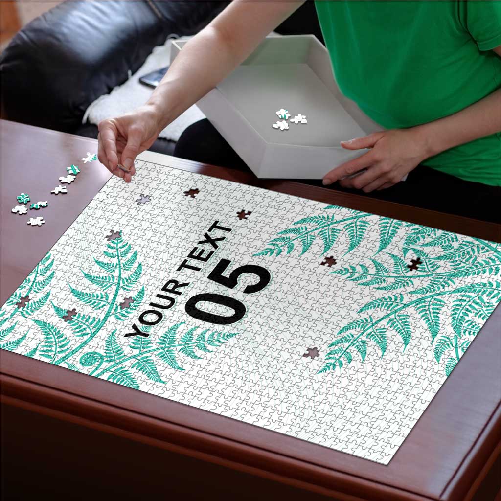 Custom New Zealand Football Puzzle Aotearoa Pride Aqua Version LT05 - Polynesian Pride