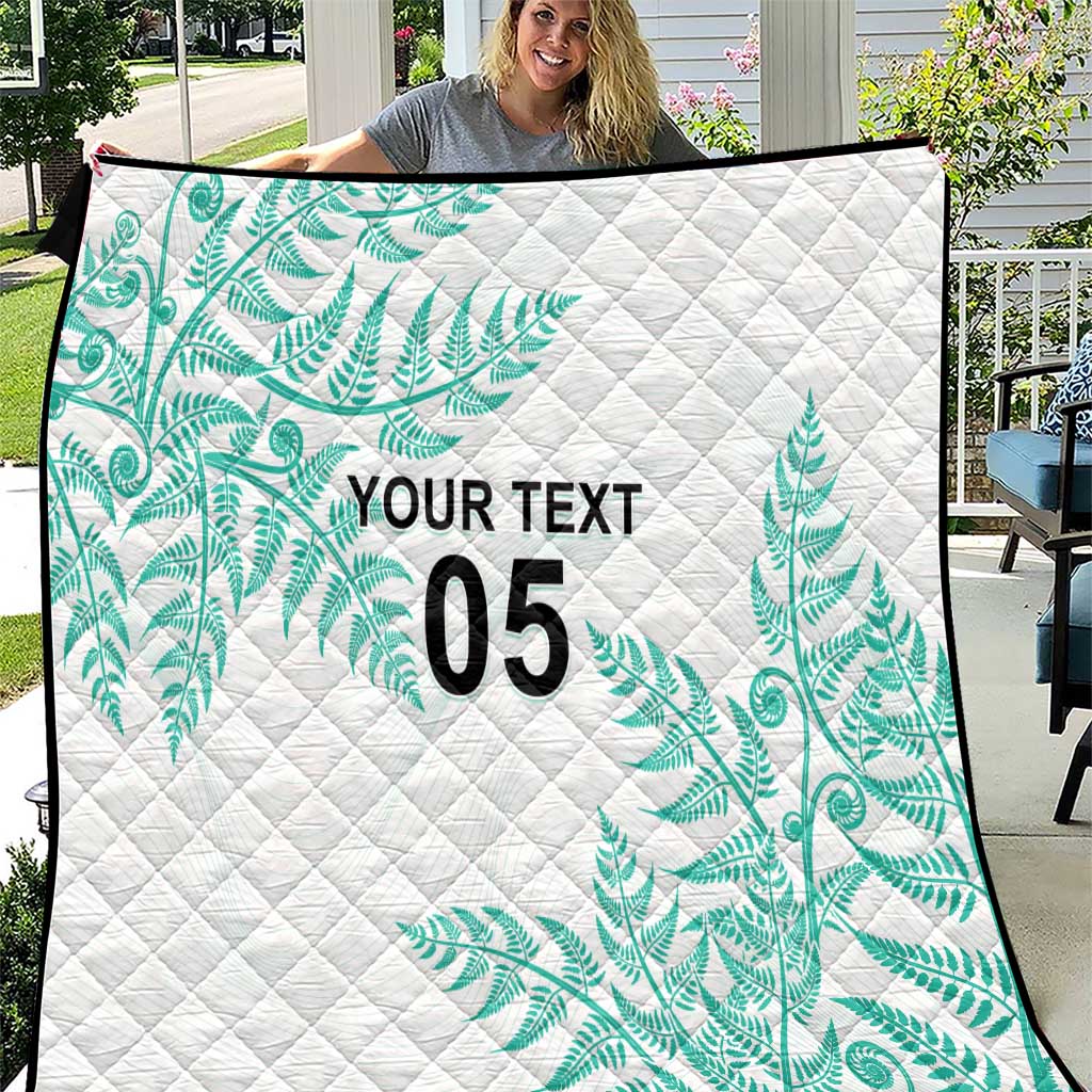 Custom New Zealand Football Quilt Aotearoa Pride Aqua Version LT05 Aqua - Polynesian Pride