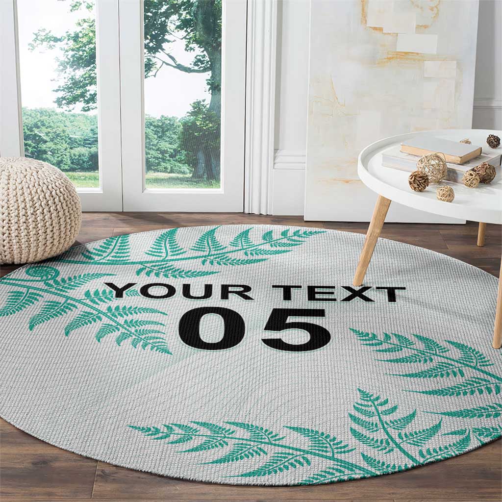 Custom New Zealand Football Round Carpet Aotearoa Pride Aqua Version LT05 - Polynesian Pride
